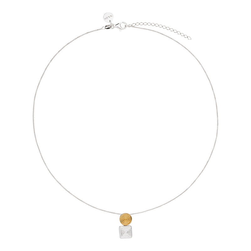 LABYRINTH TWO-TONE NECKLACE