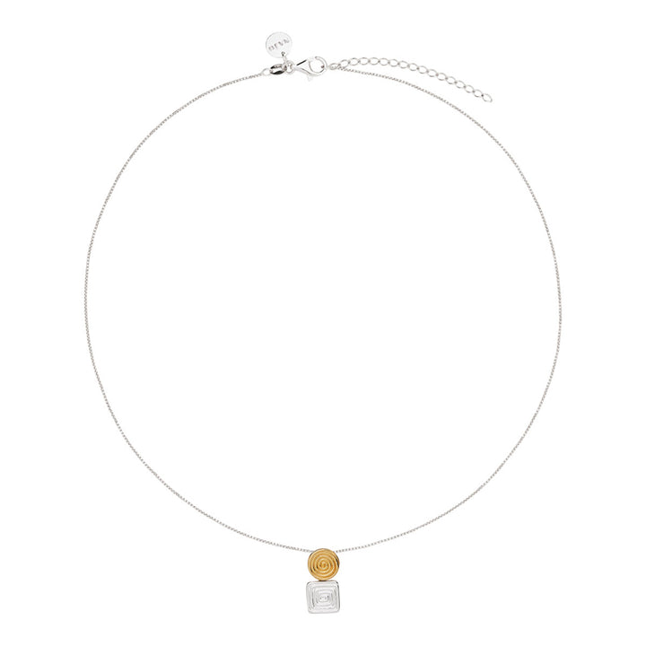 LABYRINTH TWO-TONE NECKLACE