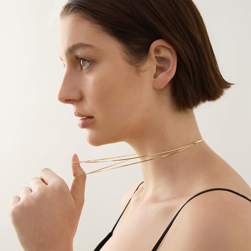 MIRAGE DOUBLE CHAIN NECKLACE