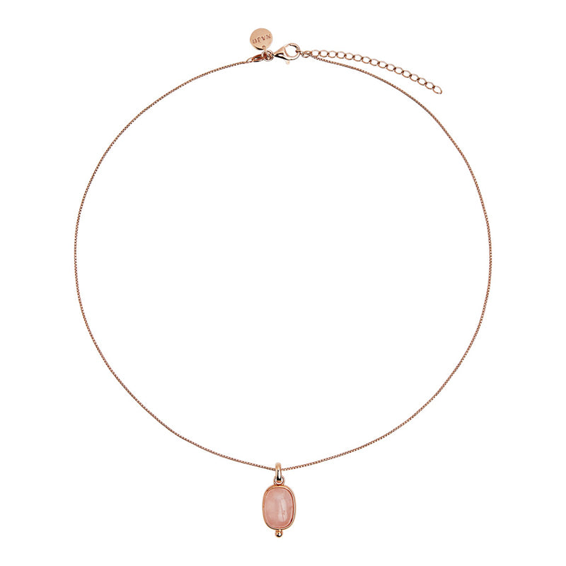 FLEUR ROSE ROSE QUARTZ NECKLACE