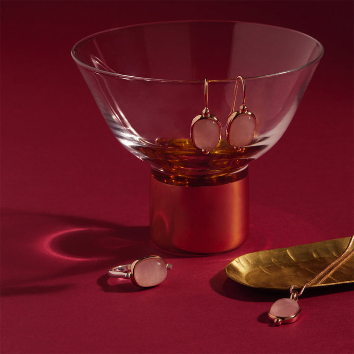 FLEUR ROSE ROSE QUARTZ NECKLACE