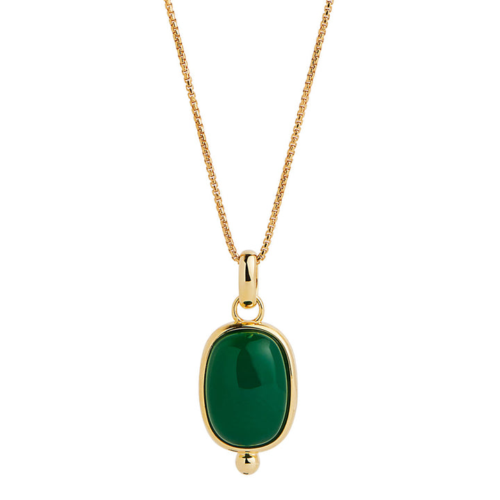 FLEUR GREEN ONYX NECKLACE