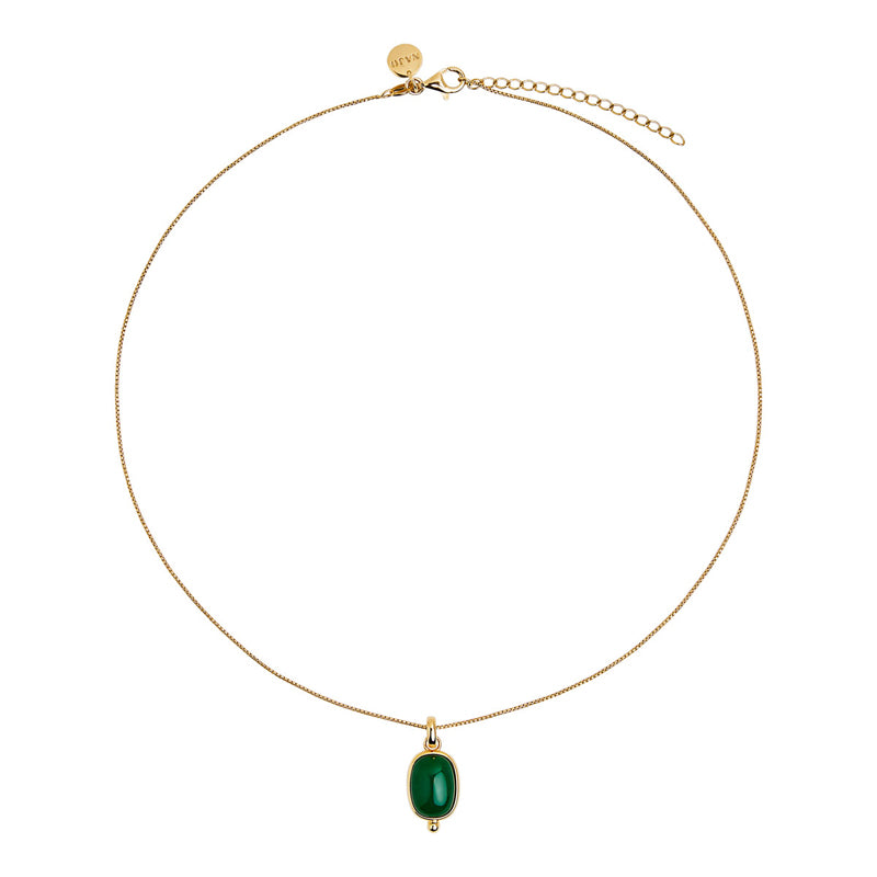 FLEUR GREEN ONYX NECKLACE