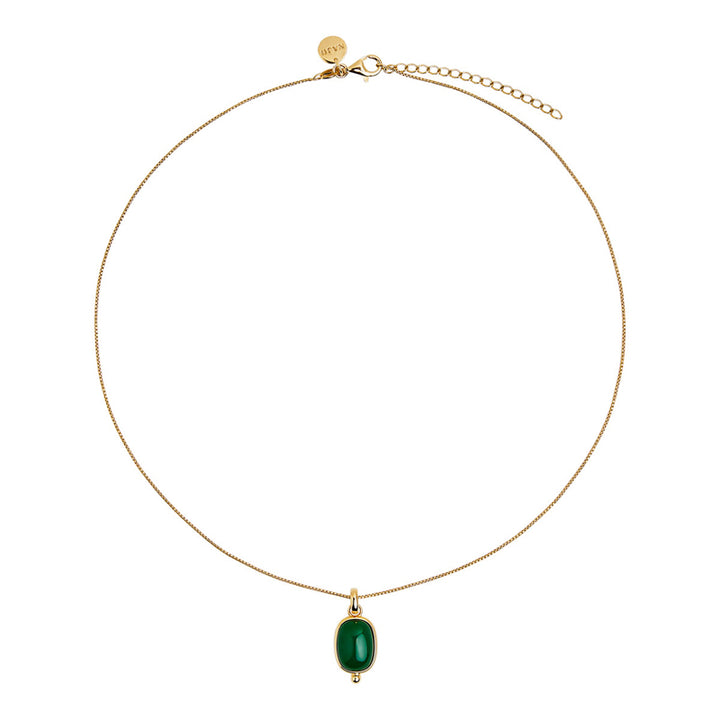 FLEUR GREEN ONYX NECKLACE