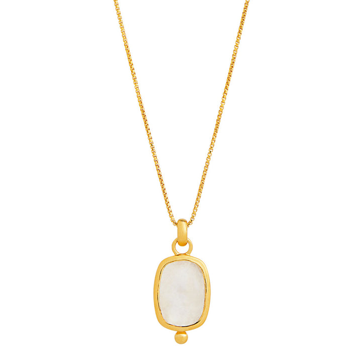 FLEUR RAINBOW MOONSTONE NECKLACE