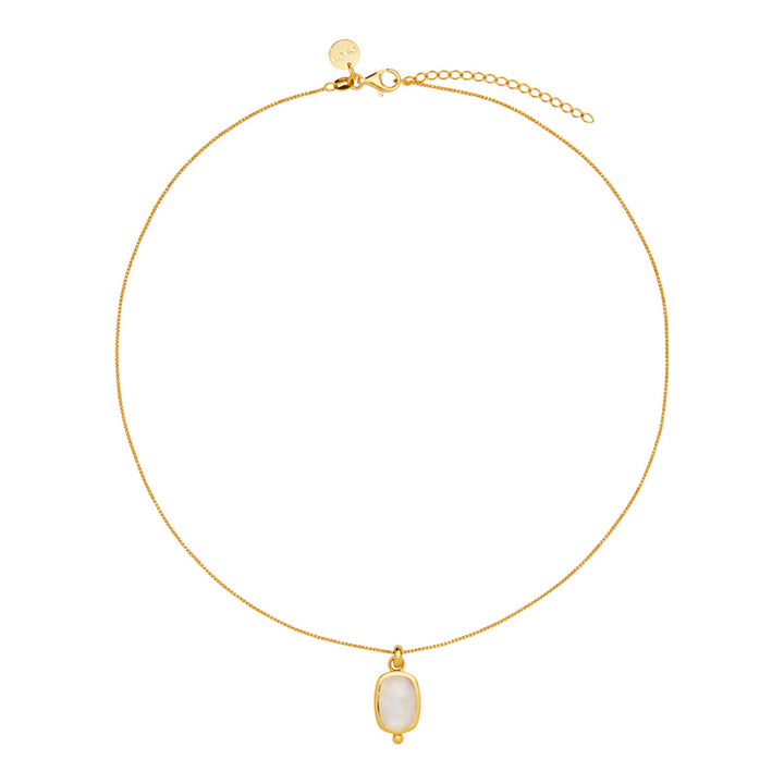 FLEUR RAINBOW MOONSTONE NECKLACE