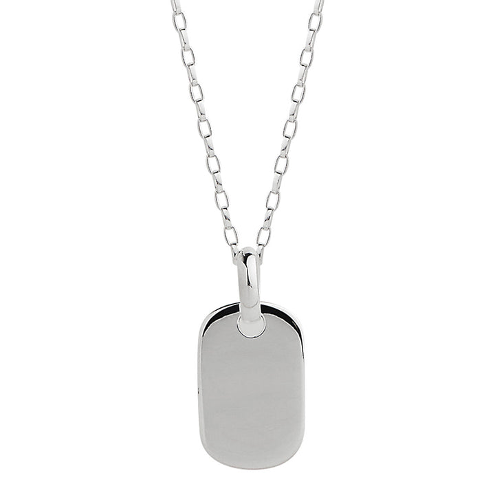 MOTO MENS SILVER DOG TAG PENDANT