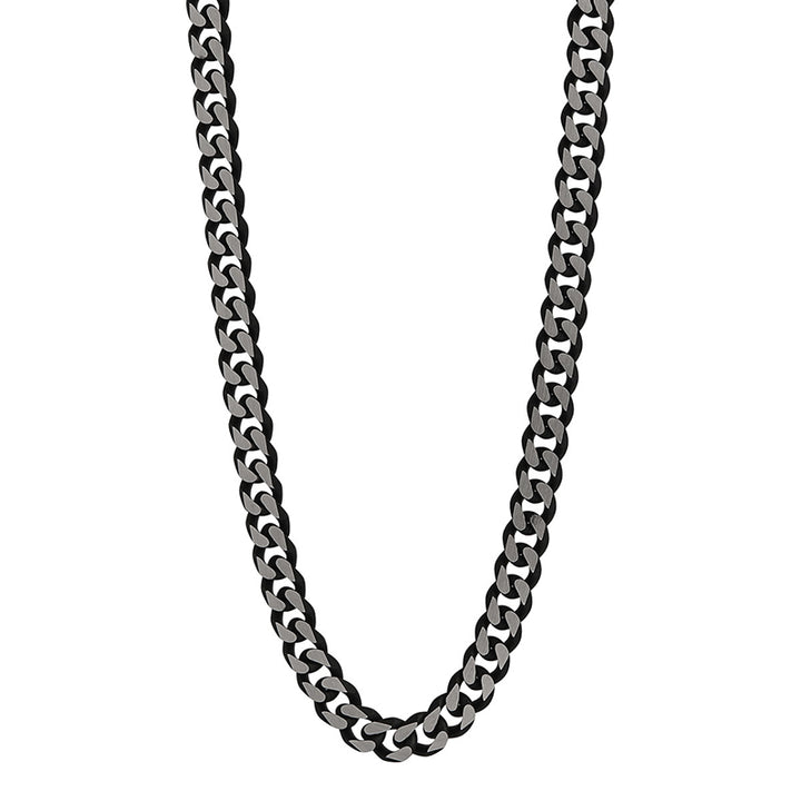 NERO MENS STEEL CURB CHAIN NECKLACE (BOLD)