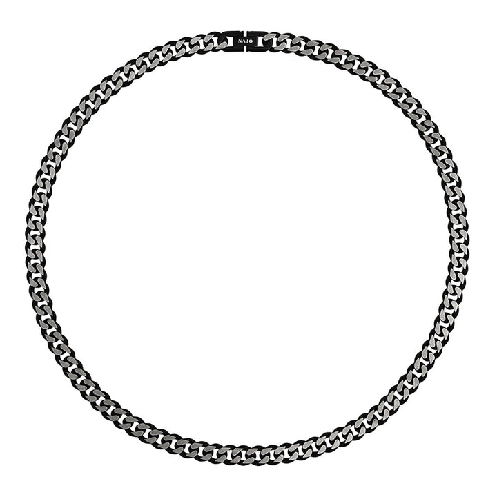 NERO MENS STEEL CURB CHAIN NECKLACE (BOLD)