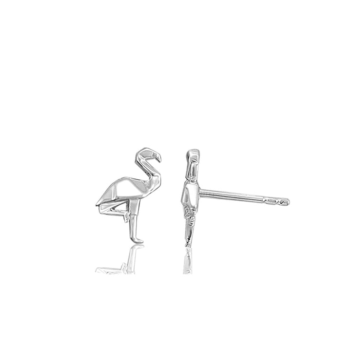 ORIGAMI FLAMINGO EARRINGS