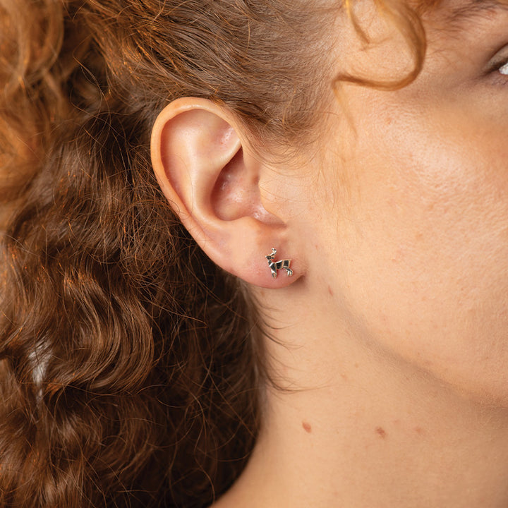 ORIGAMI REINDEER EARRINGS