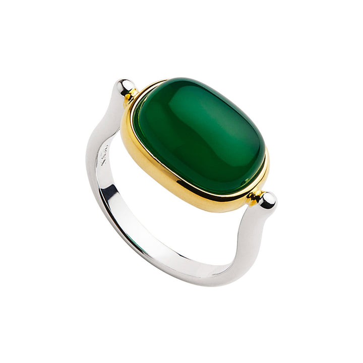 FLEUR GREEN ONYX RING