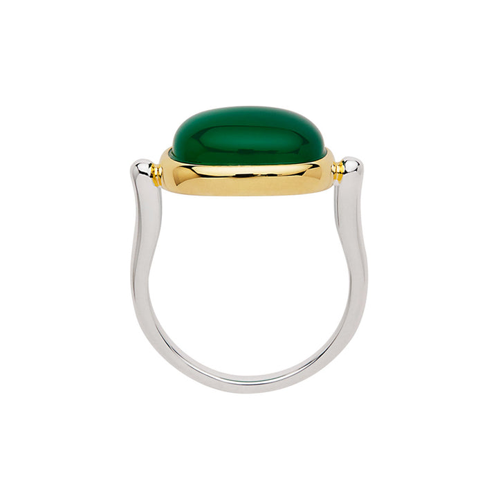 FLEUR GREEN ONYX RING