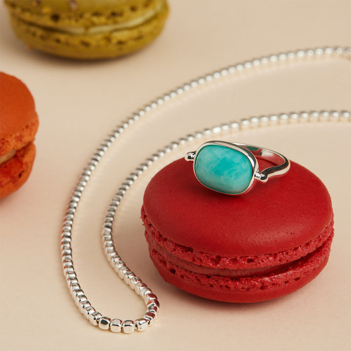 FLEUR AMAZONITE RING