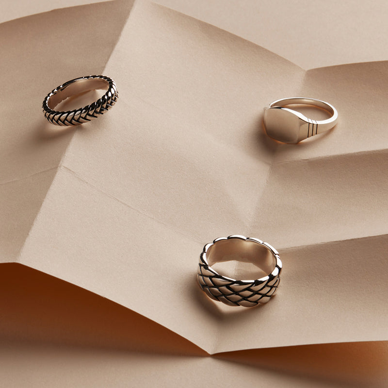 QUADRIS SIGNET MENS RING