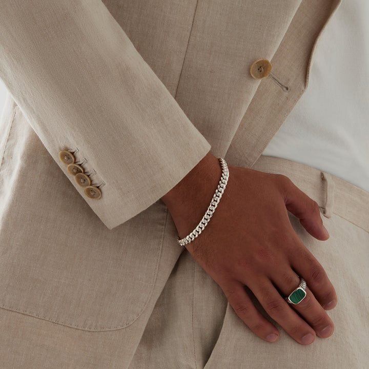 NAVIGATOR MALACHITE MENS RING