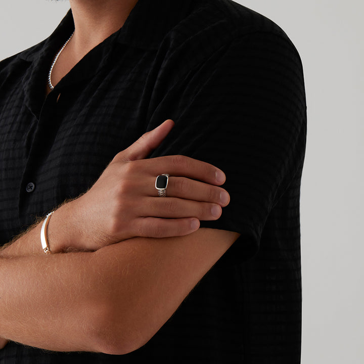 NAVIGATOR ONYX MENS RING