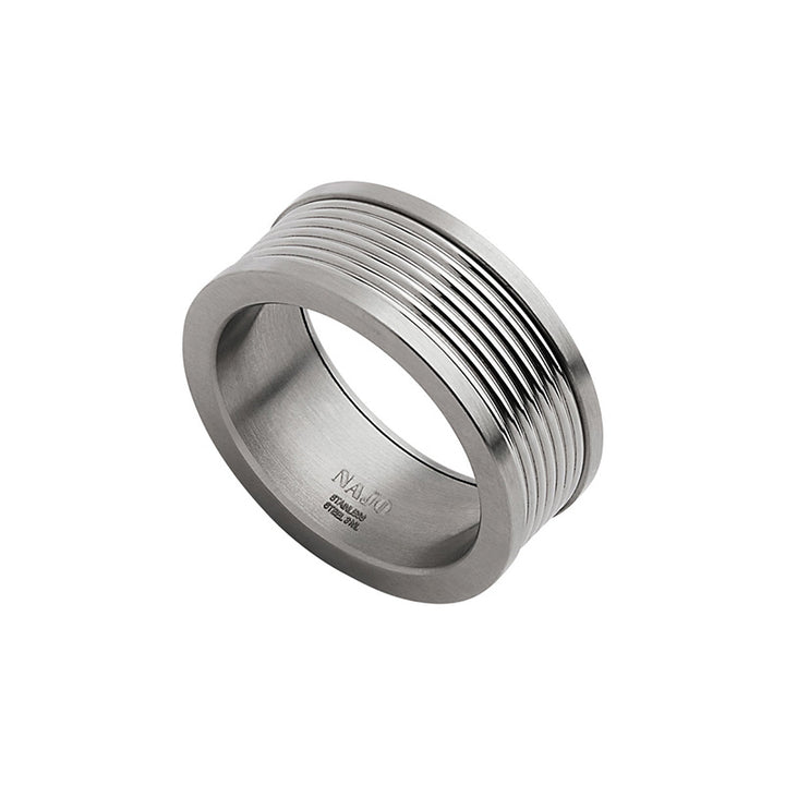 ROCCA MENS STAINLESS STEEL RING