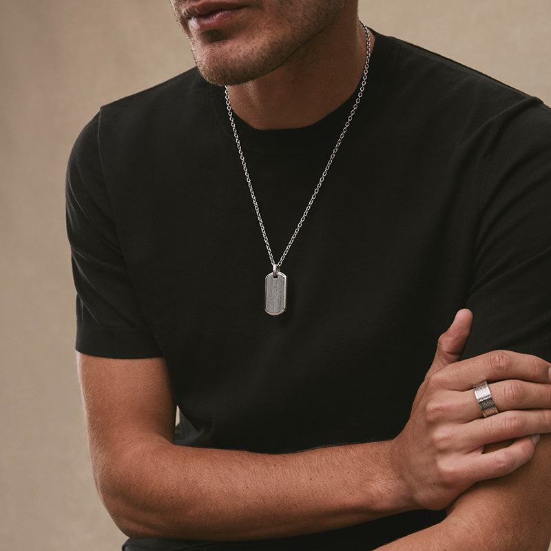 ROCCA MENS STAINLESS STEEL RING