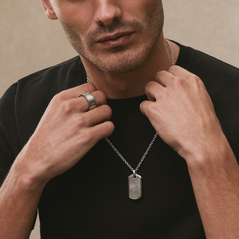 ROCCA MENS STAINLESS STEEL RING