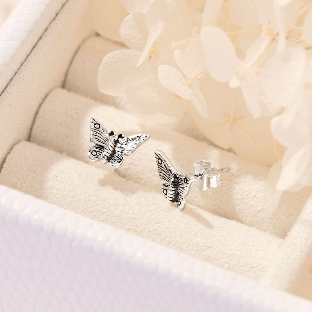 BUTTERFLY LOVERS STUDS – SILVERSHOP