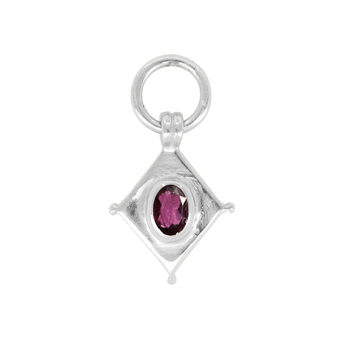 SHIELD RHODOLITE EARRING CHARM