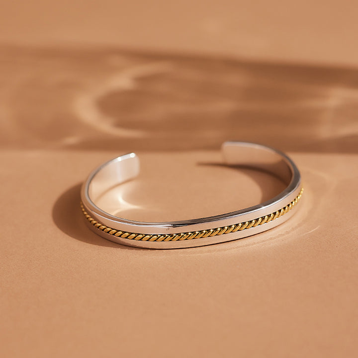 BRAIDED MIXED METAL CUFF
