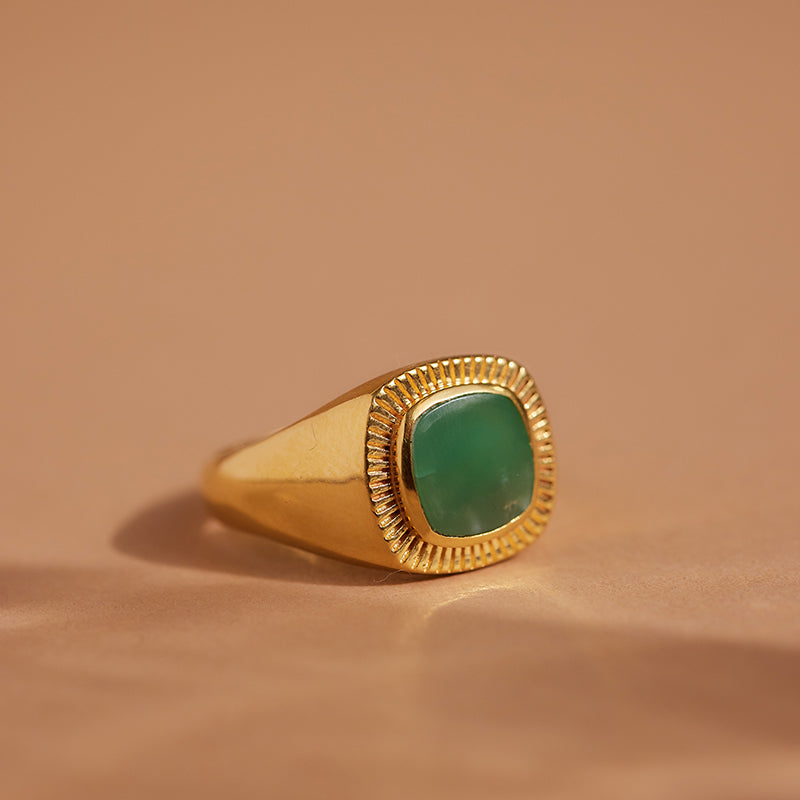 LENNOX GREEN ONYX RING