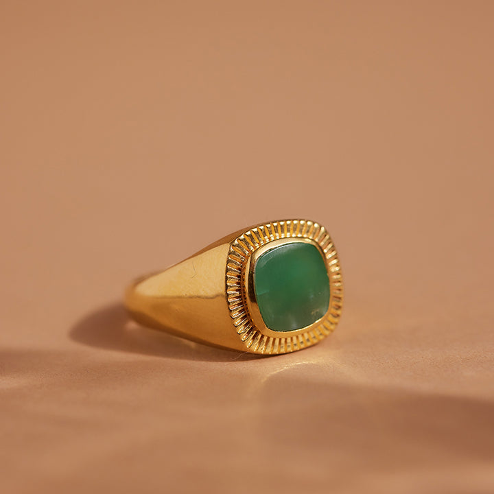 LENNOX GREEN ONYX RING