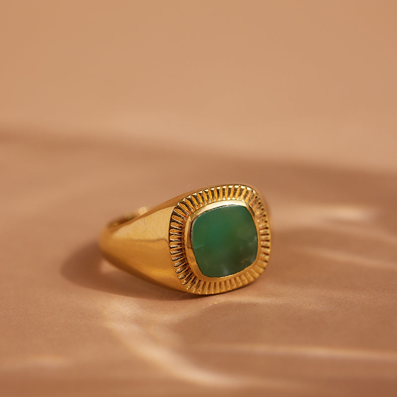 LENNOX GREEN ONYX RING