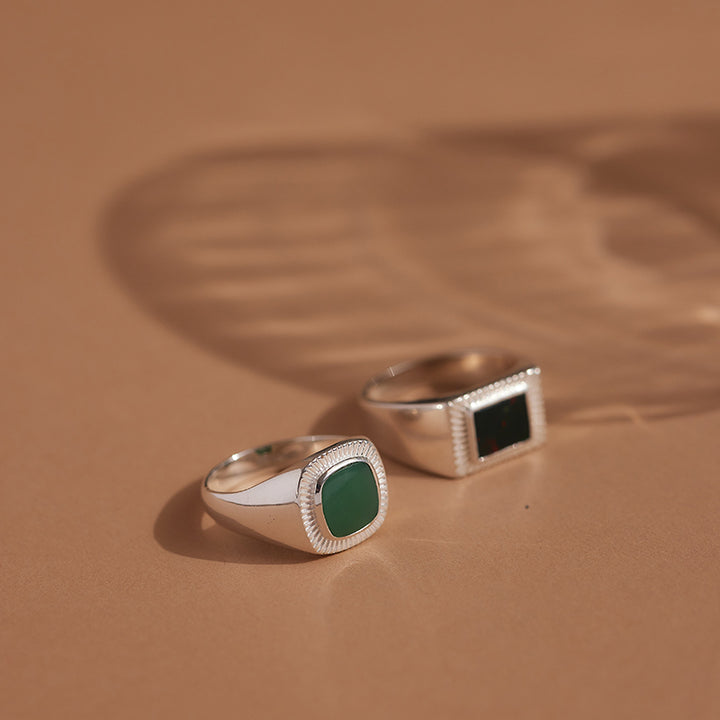LENNOX GREEN ONYX RING