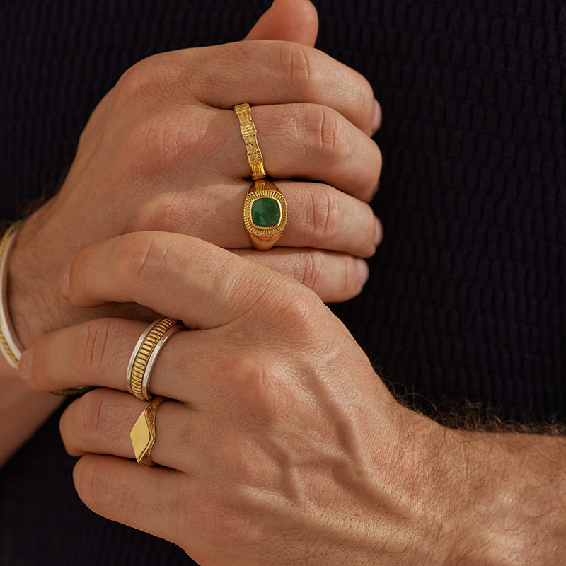 LENNOX GREEN ONYX RING