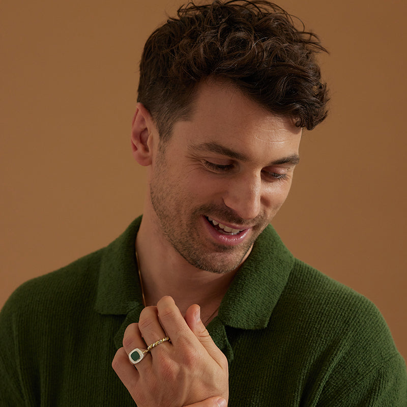 LENNOX GREEN ONYX RING