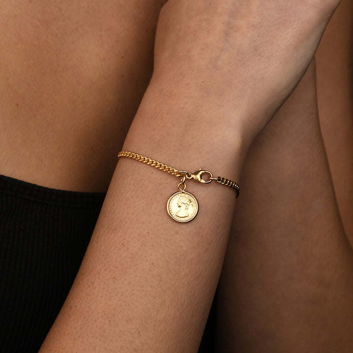 MINI COIN CURB BRACELET