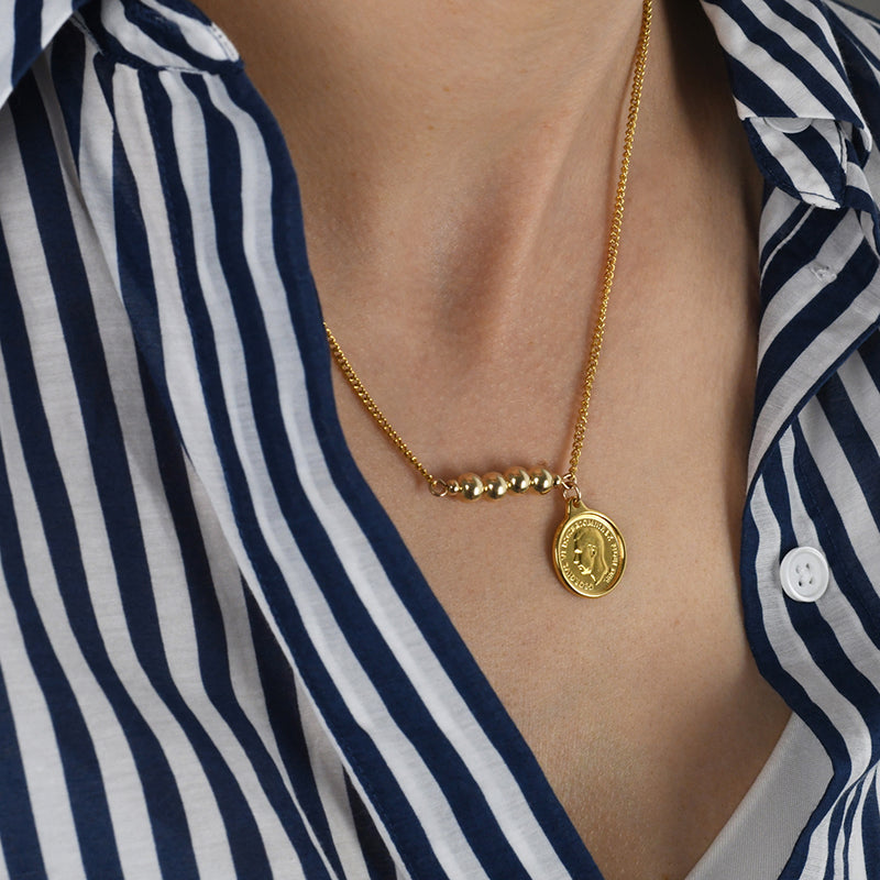 THREEPENCE FINE CURB NECKLACE