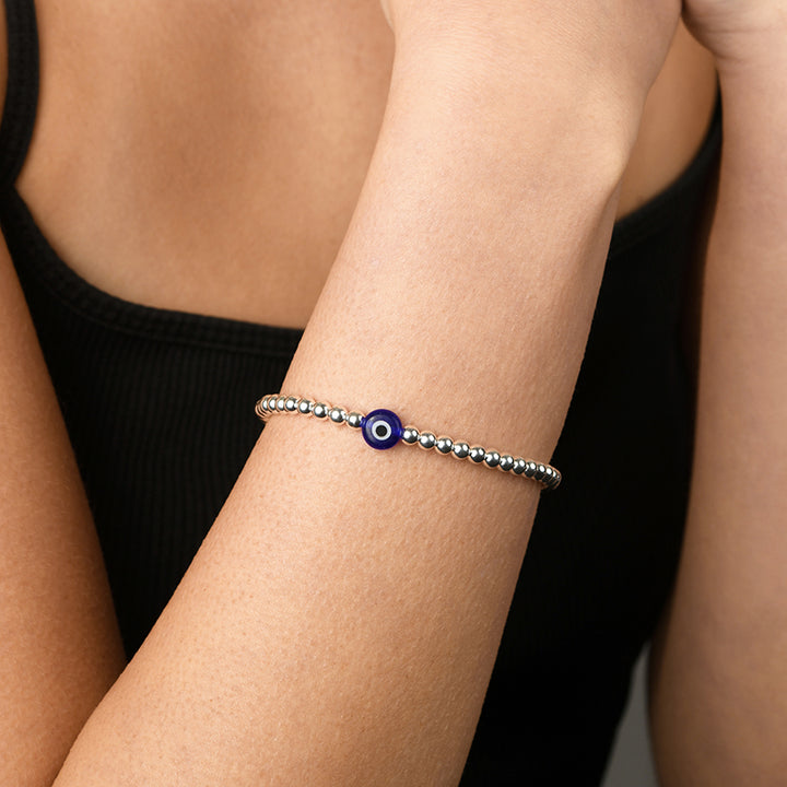 EVIL EYE STRETCH BALL BRACELET