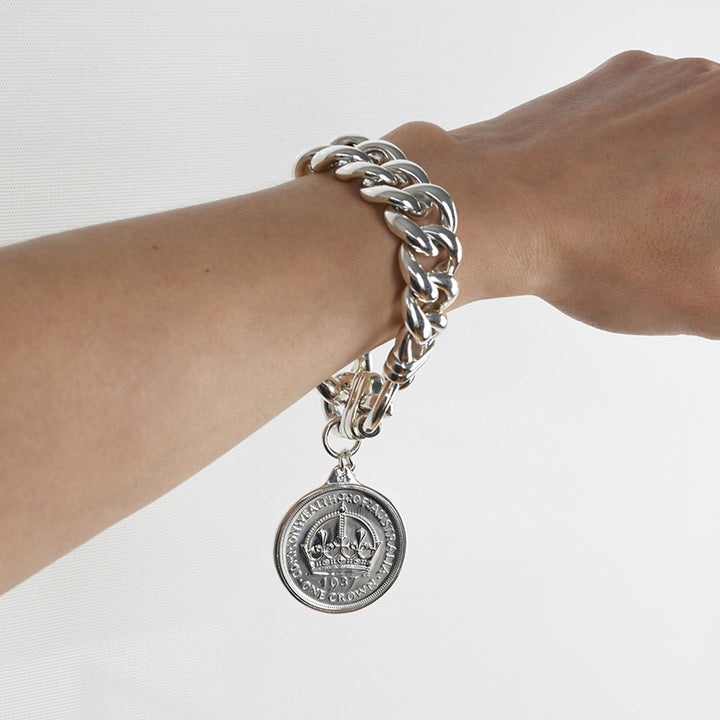 BIG MAMA CROWN COIN BRACELET