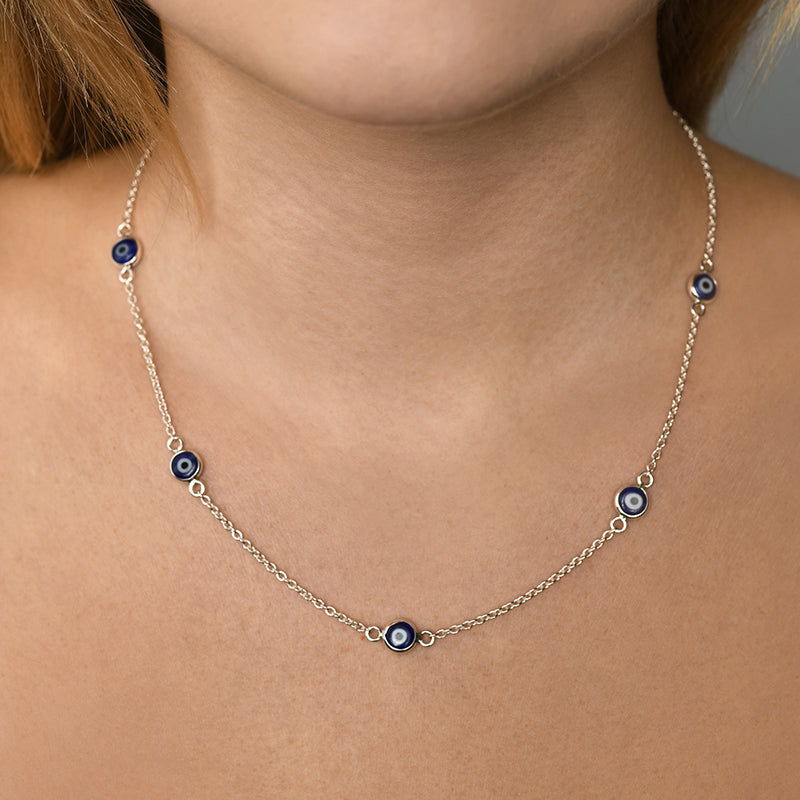 MULTI EVIL EYE NECKLACE