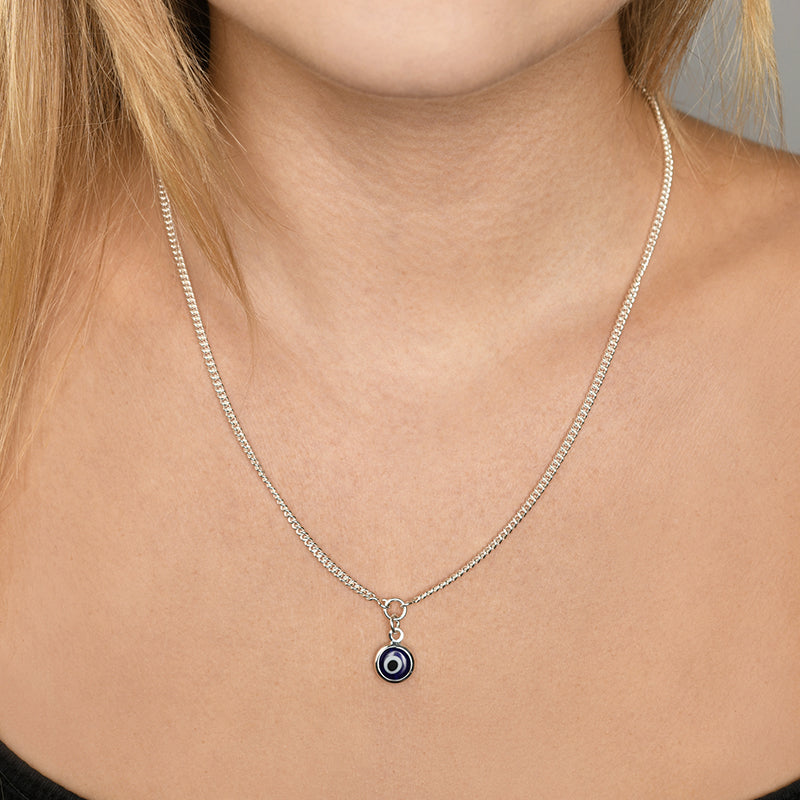 EVIL EYE FINE CURB NECKLACE