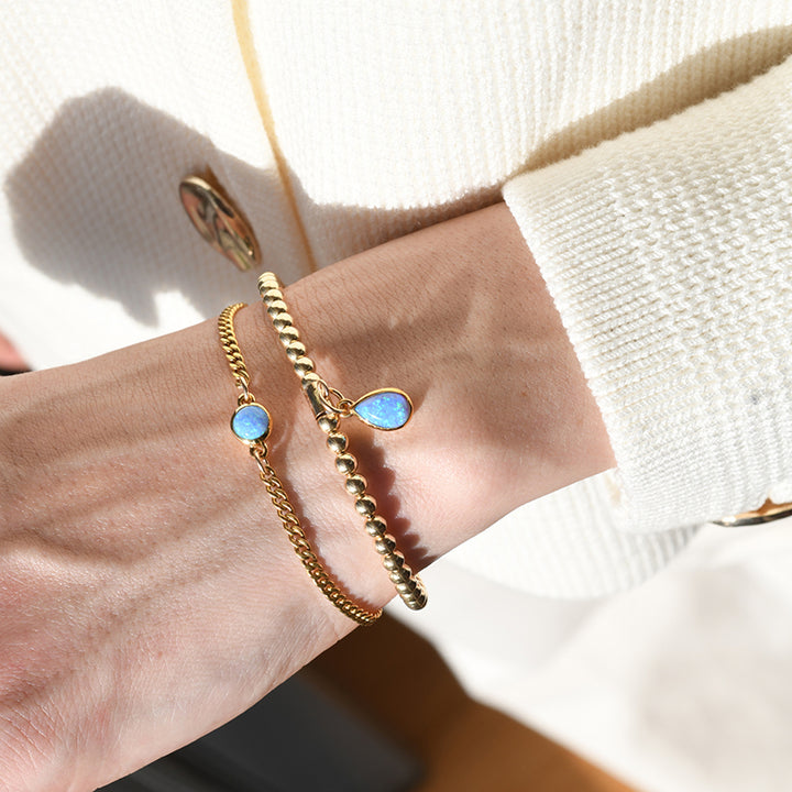 ROUND CZELLINE OPAL BRACELET
