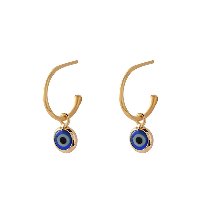 EVIL EYE HOOP EARRINGS
