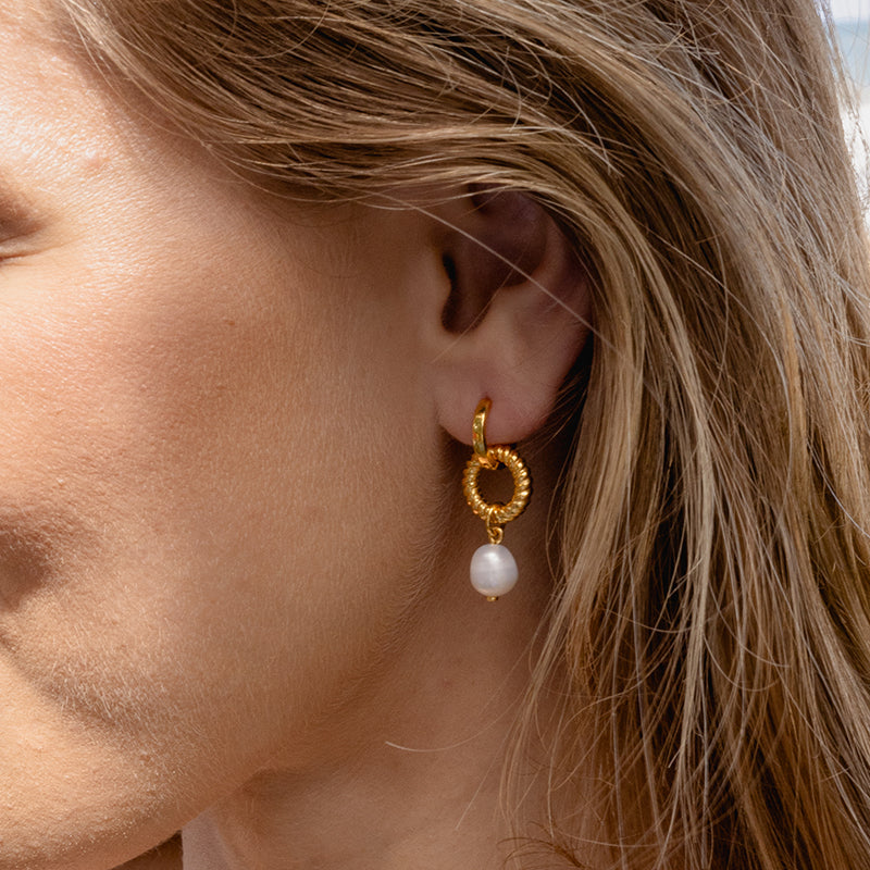 RISING SUN PEARL EARRINGS