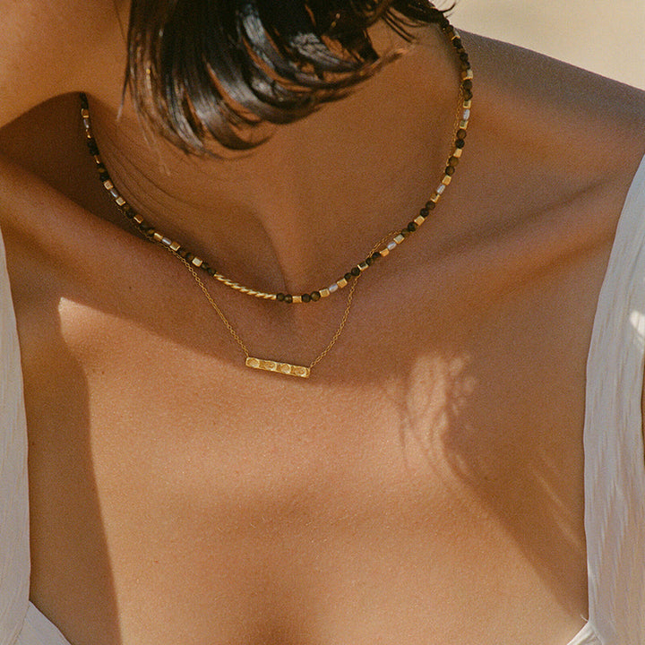 SOLEIL TIGERS EYE NECKLACE