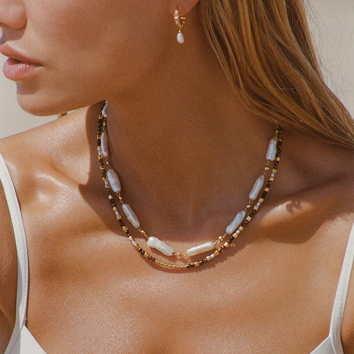 SOLEIL TIGERS EYE NECKLACE