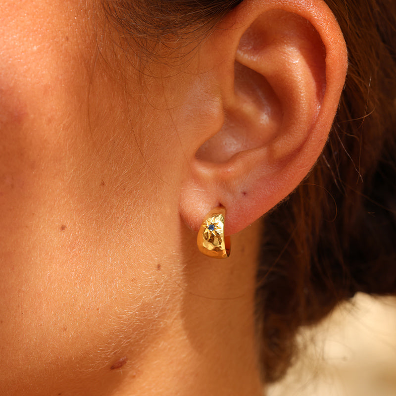 MIA BABY SAPPHIRE HOOPS