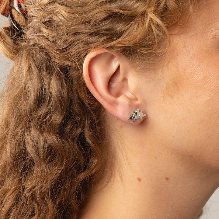 ORIGAMI STEGOSAURUS EARRINGS