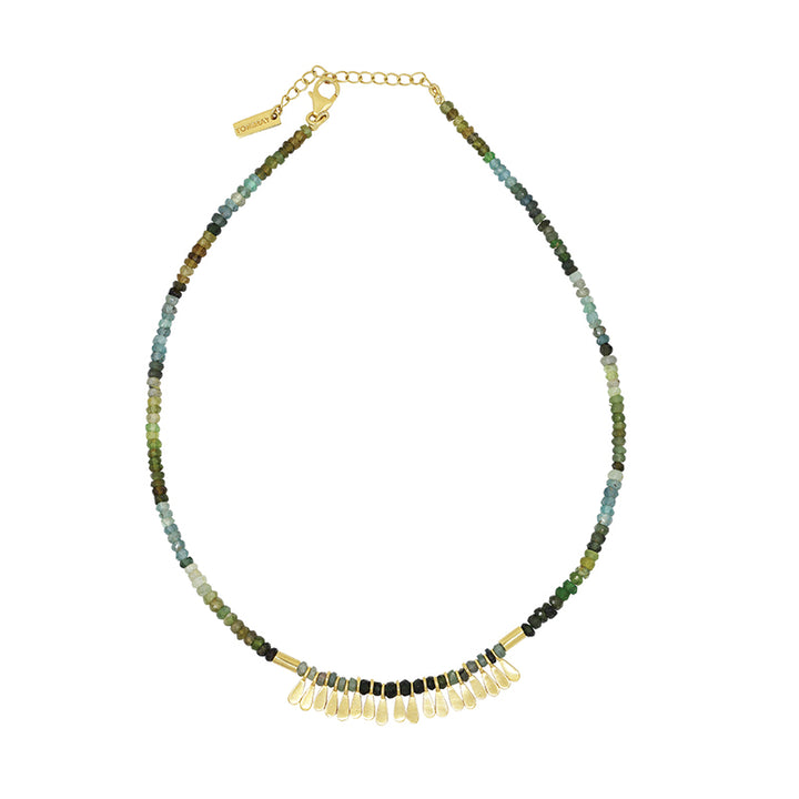FLORA TOURMALINE TASSEL NECKLACE