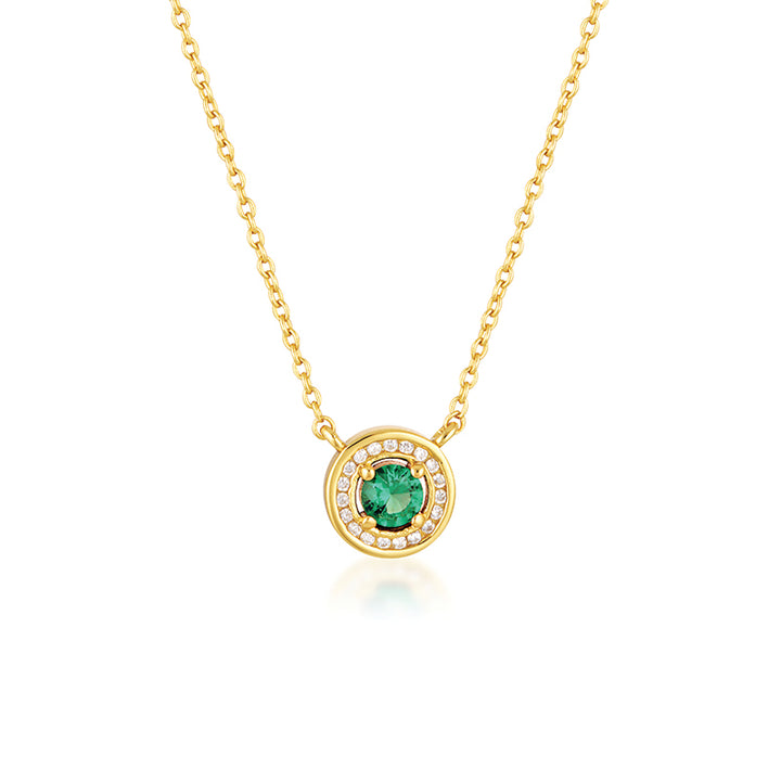 EMERALD HALO NECKLACE