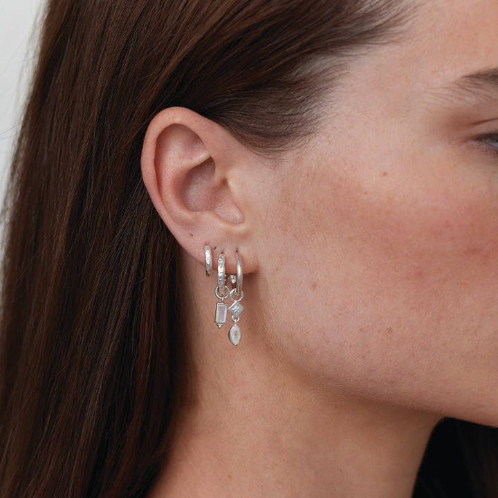 BAGUETTE MOONSTONE EARRING CHARM