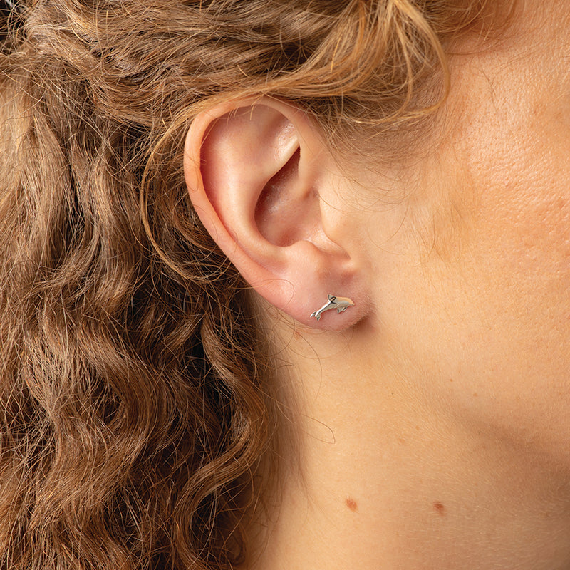 ORIGAMI DOLPHIN EARRINGS